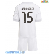 Camisa de time de futebol Real Madrid Arda Guler #15 Replicas 1º Equipamento Infantil 2025-26 Manga Curta (+ Calças curtas)